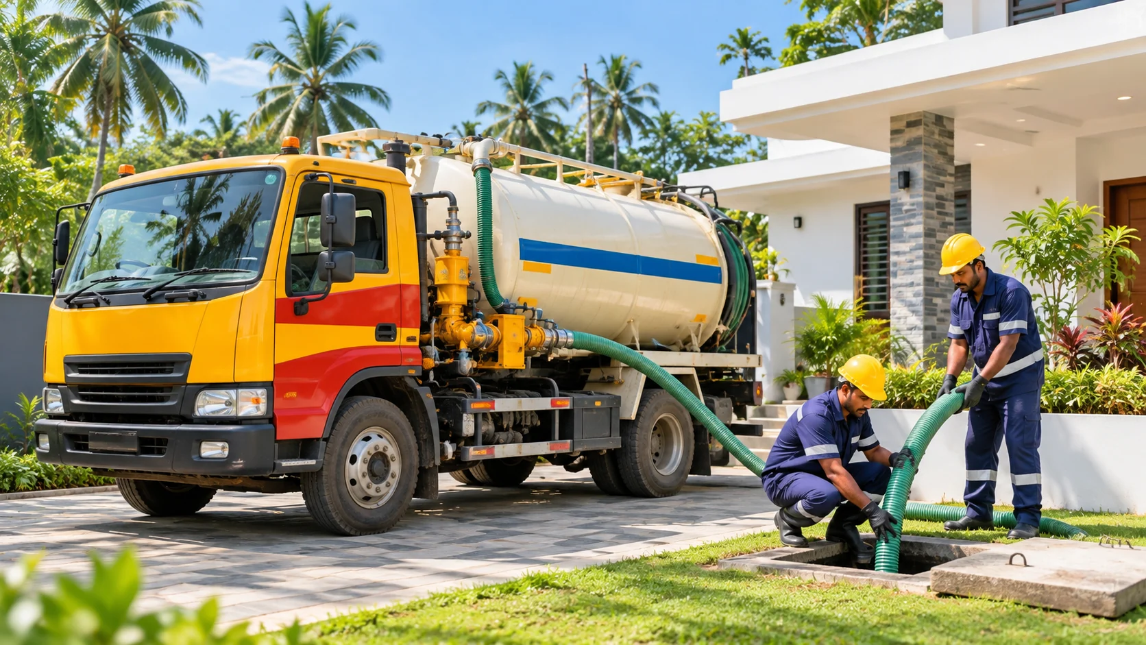 Professional septic tank cleaning vacuum tanker service